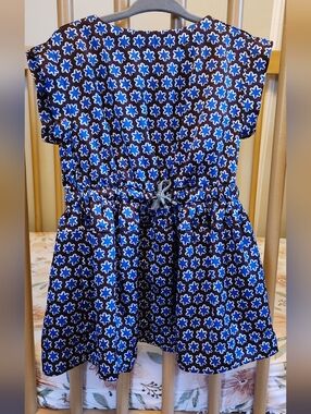 Crewcuts Blue and White Star Print Dress